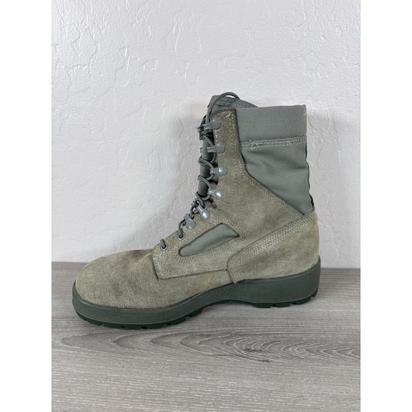 McRae Footwear Sage Green Suede Gore-Tex Military Combat Boots Mens 9R Vibram main image 6
